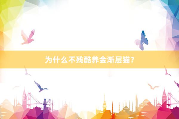 为什么不残酷养金渐层猫？
